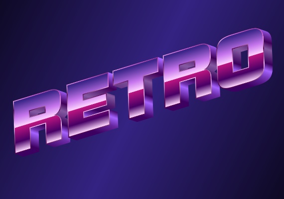 Cool 3D Retro Inscription in a Stylish Retro Font