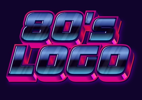 Retro 3D Inscription in Beautiful Retro Font Style
