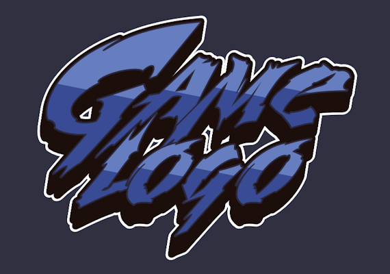 Create a unique game logo using a beautiful 3D font
